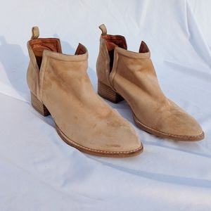Jeffrey Campbell Muskrat Tan Suede Booties Sz 9